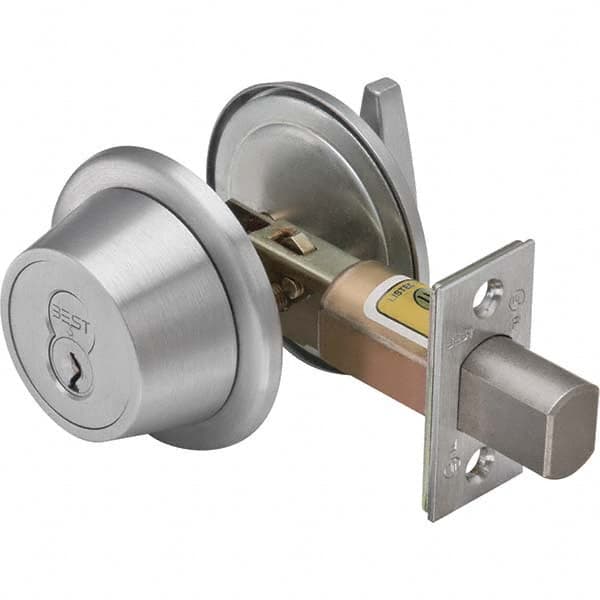 Best - Deadbolts Type: Single Cylinder Door Thickness Range: 1-3/8-2 - Makers Industrial Supply