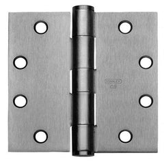 Stanley - 4-1/2" Long x 4-1/2" Wide Grade 1 304 Stainless Steel Full Mortise Ball Bearing Commercial Hinge - Makers Industrial Supply