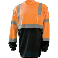 OccuNomix - Size M Hi-Vis Orange & Black High Visibility Long Sleeve T-Shirt - Makers Industrial Supply