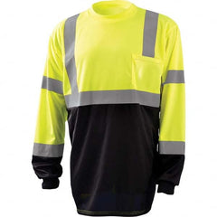 OccuNomix - Size S Hi-Vis Yellow & Black High Visibility Long Sleeve T-Shirt - Makers Industrial Supply