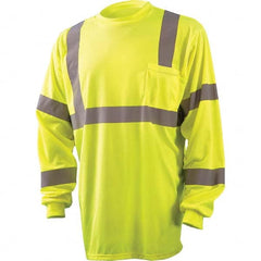 OccuNomix - Size S Hi-Vis Yellow High Visibility Long Sleeve T-Shirt - Makers Industrial Supply