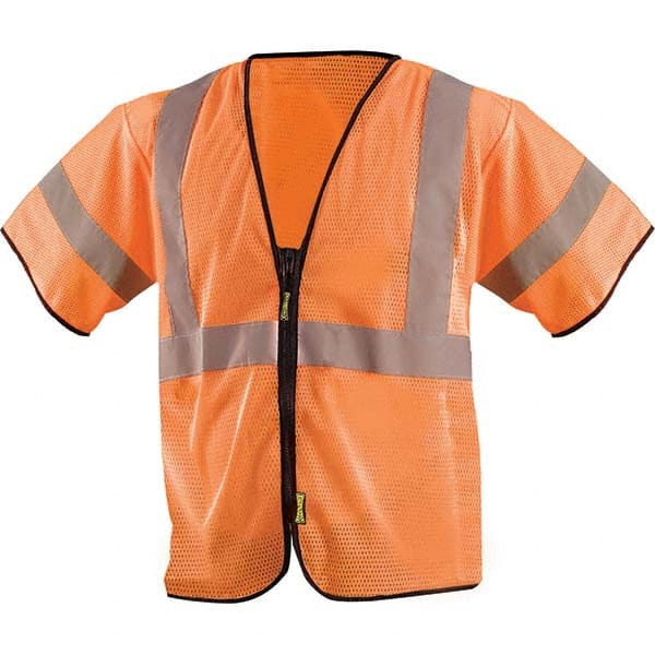 OccuNomix - Size S/M HI-Vis Orange Mesh General Purpose High Visibility Vest - Makers Industrial Supply