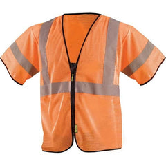 OccuNomix - Size 2X/3XL HI-Vis Orange Mesh General Purpose High Visibility Vest - Makers Industrial Supply