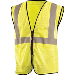 OccuNomix - Size 4X/5X L Hi-Vis Yellow Mesh General Purpose High Visibility Vest - Makers Industrial Supply