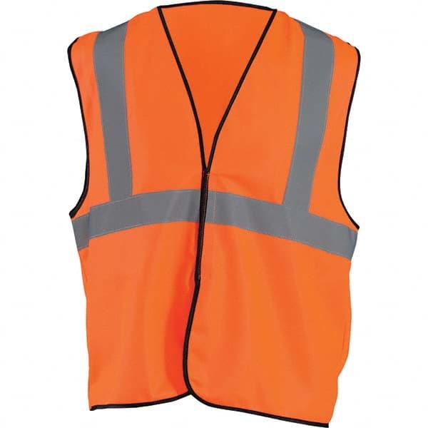 OccuNomix - Size L/XL HI-Vis Orange Solid General Purpose High Visibility Vest - Makers Industrial Supply