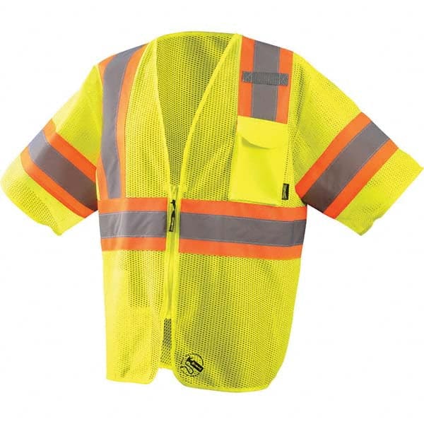 OccuNomix - Size M Hi-Vis Yellow Mesh General Purpose High Visibility Vest - Makers Industrial Supply