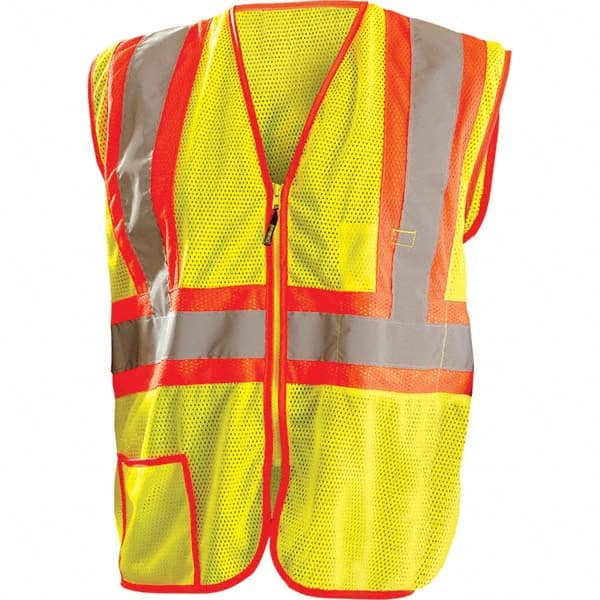 OccuNomix - Size M Hi-Vis Yellow Mesh General Purpose High Visibility Vest - Makers Industrial Supply