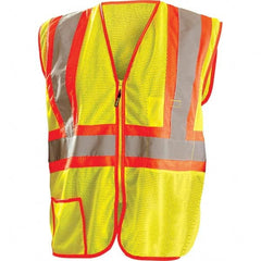 OccuNomix - Size 4XL Hi-Vis Yellow Mesh General Purpose High Visibility Vest - Makers Industrial Supply