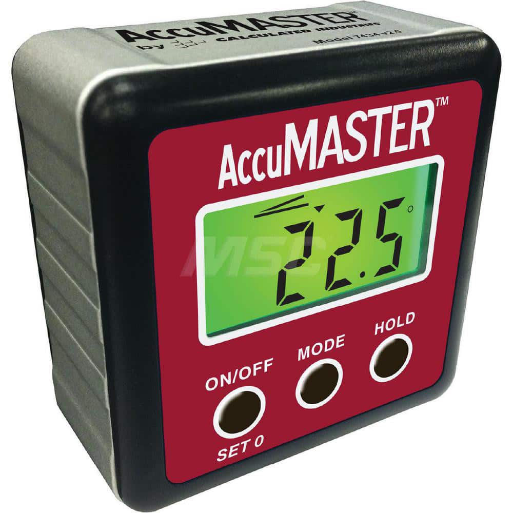 Inclinometers; Minimum Measurement: 0; Inclinometer Type: Digital Level; Maximum Measurement: 90.00; Minimum Measurement (Degrees): 0; Maximum Measurement (Degrees): 90.00; Vial Sensitivity: 0; Material: Stainless Steel; Vial Type: None; Vial Sensitivity: