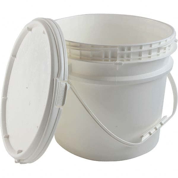 Dynalon Labware - 1 6-Piece 3.5 Gal 10.87" High, High-Density Polyethylene Round White Single Pail - Makers Industrial Supply