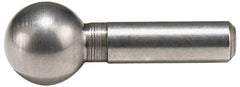 Jergens - 1/2" Ball Diam, 1/4" Shank Diam, Steel Standard Tooling Ball - 1-1/2" Ball Center to Shank Bottom - Makers Industrial Supply