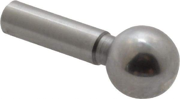 Jergens - 1/4" Ball Diam, 1/8" Shank Diam, Steel Standard Tooling Ball - 9/16" Ball Center to Shank Bottom - Makers Industrial Supply