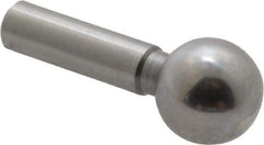 Jergens - 1/4" Ball Diam, 1/8" Shank Diam, Steel Standard Tooling Ball - 9/16" Ball Center to Shank Bottom - Makers Industrial Supply