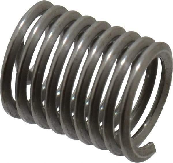 Heli-Coil - M3.5x0.60 Metric Coarse, 7mm OAL, Free Running Helical Insert - 8-3/4 Free Coils, Tanged, 304 Stainless Steel, Bright Finish, 2D Insert Length - Exact Industrial Supply