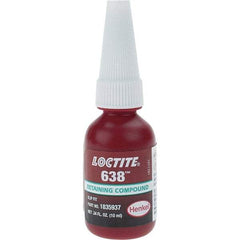 Loctite - 10 mL, Red, High Strength Retaining Compound - Series 638 - Makers Industrial Supply