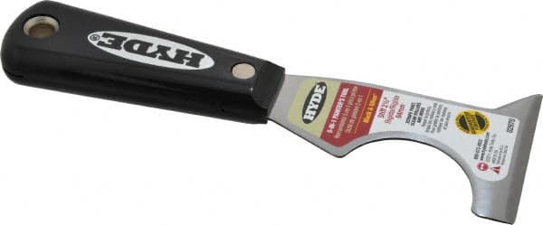 Hyde Tools - 2-1/2" Wide Carbon Steel Taping Knife - Stiff, Nylon Handle, 7-1/4" OAL - Makers Industrial Supply