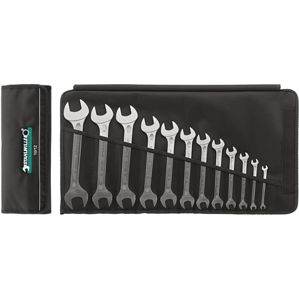 Wrench Sets; Set Type: Double Open Ended Wrench; System Of Measurement: Metric; Container Type: Wallet; Roll; Wrench Size: 6x7 to 30x32 mm; Material: Alloy Steel; Chrome; Finish: Chrome-Plated; Overall Length: 13.5827 in; Non-sparking: No; Corrosion-resis