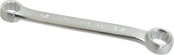 Proto - 3/8" x 7/16" 12 Point Box Wrench - Double End, 37/64" Head Diam x 19/64" Head Thickness, 4-5/8" OAL, Steel, Satin Finish, 15° Offset - Makers Industrial Supply