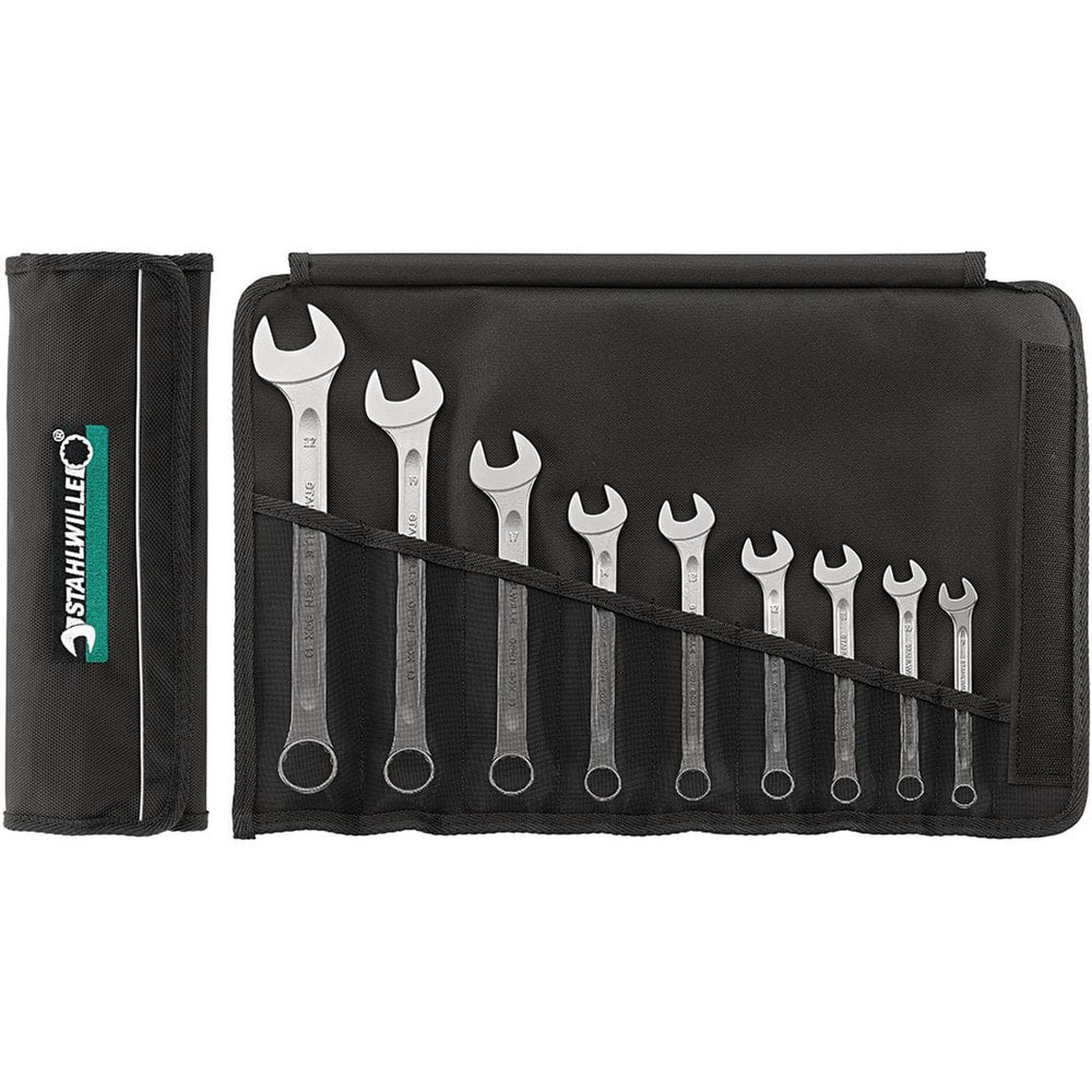 Wrench Sets; Set Type: Combination Wrench; System Of Measurement: Metric; Container Type: Wallet; Roll; Wrench Size: 9 to 22 mm; Material: Alloy Steel; Chrome; Finish: Chrome-Plated; Overall Length: 10.4331 in; Non-sparking: No; Corrosion-resistant: No; R