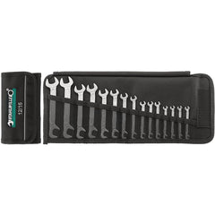 Wrench Sets; Set Type: Double Open Ended Wrench; System Of Measurement: Metric; Container Type: Wallet; Roll; Wrench Size: 3.2 to 14 mm; Material: Alloy Steel; Chrome; Finish: Chrome-Plated; Overall Length: 6.6930 in; Non-sparking: No; Corrosion-resistant