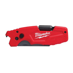 Milwaukee Tool - Utility Knives, Snap Blades & Box Cutters; Type: Folding Utility Knife ; Blade Type: Utility ; Number of Blades Included: 1 ; Number of Blades: 1 ; Handle Material: Plastic ; Color: Red - Exact Industrial Supply