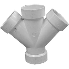 Jones Stephens - Drain, Waste & Vent Pipe Fittings Type: Double Wye Fitting Size: 4 x 3 (Inch) - Makers Industrial Supply