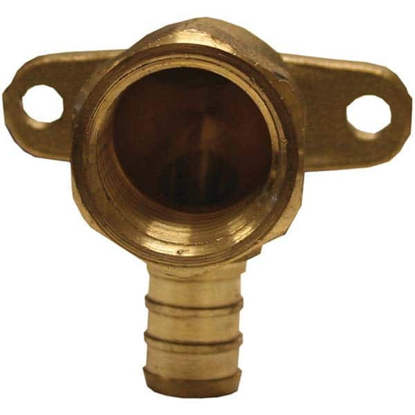 Jones Stephens - Brass & Chrome Pipe Fittings Type: Drop Ear 90 Elbow Fitting Size: 3/4 x 1/2 - Makers Industrial Supply