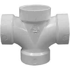 Jones Stephens - Drain, Waste & Vent Pipe Fittings Type: Double Sanitary Tee Fitting Size: 1-1/2 (Inch) - Makers Industrial Supply