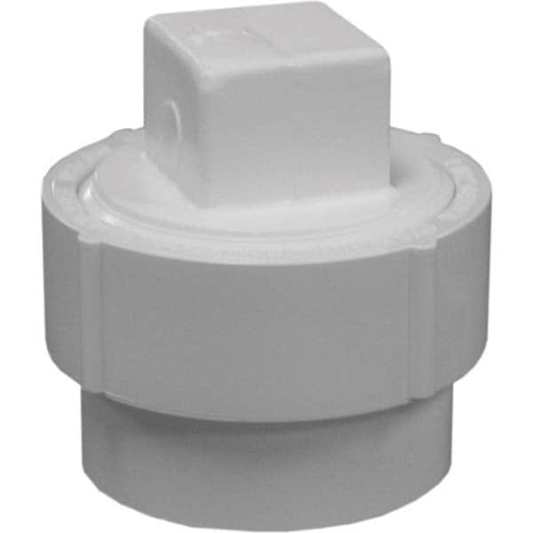 Jones Stephens - Drain, Waste & Vent Pipe Fittings Type: Cleanout Adapter w/Plug Fitting Size: 4 (Inch) - Makers Industrial Supply