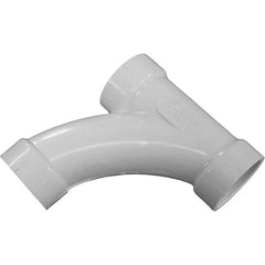 Drain, Waste & Vent Pipe Fittings; Type: Long Turn Tee Wye; Fitting Size: 4 x 3 in; Material: PVC; Material: PVC; End Connection: Hub x Hub; Fitting Type: Long Turn Tee Wye; Fitting Size: 4 x 3 in; Material: PVC