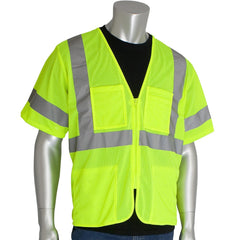 PIP - High Visibility Vests Vest Style: General Purpose; Surveyor's Vest Type: Hi Visibility - Makers Industrial Supply