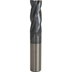 Accupro - 1/4", 1/2" LOC, 1/4" Shank Diam, 2" OAL, 4 Flute Carbide Square End Mill - Exact Industrial Supply