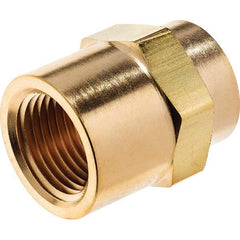 USA Sealing - 3/4 x 1/4" Brass Pipe Reducing Hex Coupling - Makers Industrial Supply