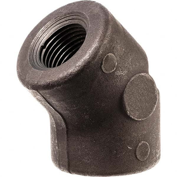 USA Sealing - Black Pipe Fittings Type: 45 Degree Elbow Fitting Size: 1/2 (Inch) - Makers Industrial Supply