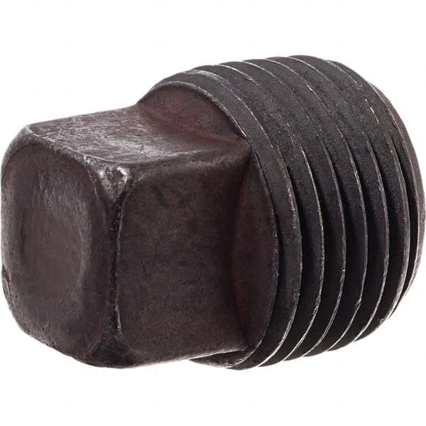 USA Sealing - Black Pipe Fittings Type: Square Plug Fitting Size: 1/2 (Inch) - Makers Industrial Supply