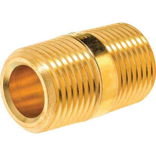 USA Sealing - 1/2" Brass Pipe Close Nipple - Makers Industrial Supply