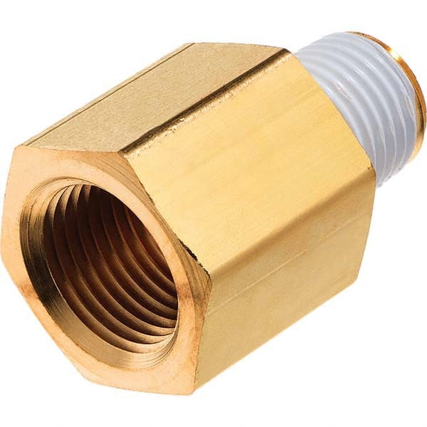 USA Sealing - 3/8 x 1/4" Brass Pipe Reducing Adapter - Makers Industrial Supply