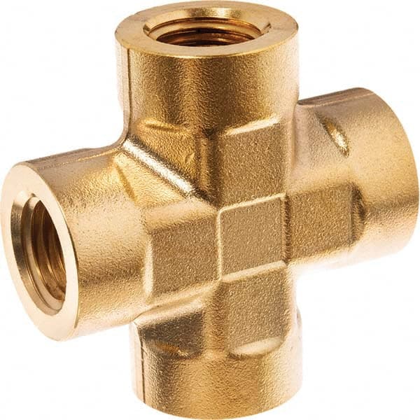 USA Sealing - 1/2" Brass Pipe Female Cross - Makers Industrial Supply