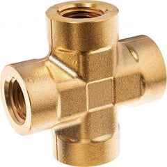 USA Sealing - 1/2" Brass Pipe Female Cross - Makers Industrial Supply