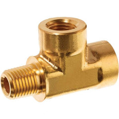 USA Sealing - 3/8" Brass Pipe Run Tee - Makers Industrial Supply