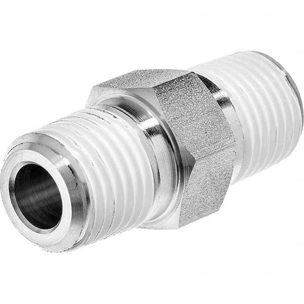 USA Sealing - 1/4" 316 Stainless Steel Pipe Hex Nipple - Makers Industrial Supply