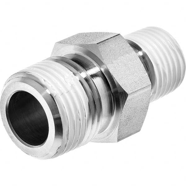 USA Sealing - 1/2 x 3/8" Galvanized Steel Pipe Reducing Hex Nipple - Makers Industrial Supply