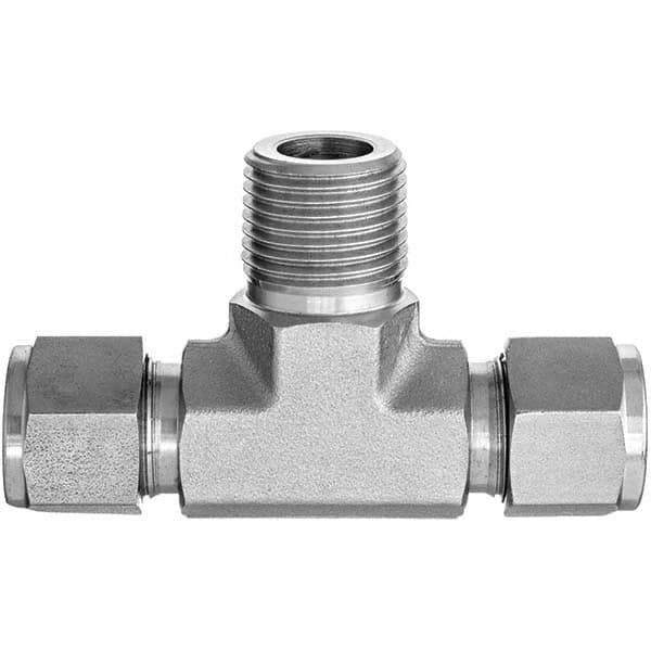 USA Sealing - Metal Compression Tube Fittings Type: Male Branch Tee End Connections: Comp x MNPT x Comp - Makers Industrial Supply