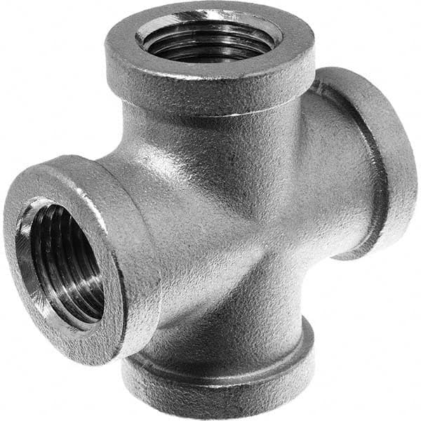 USA Sealing - 1/4" 304 Stainless Steel Pipe Cross - Makers Industrial Supply