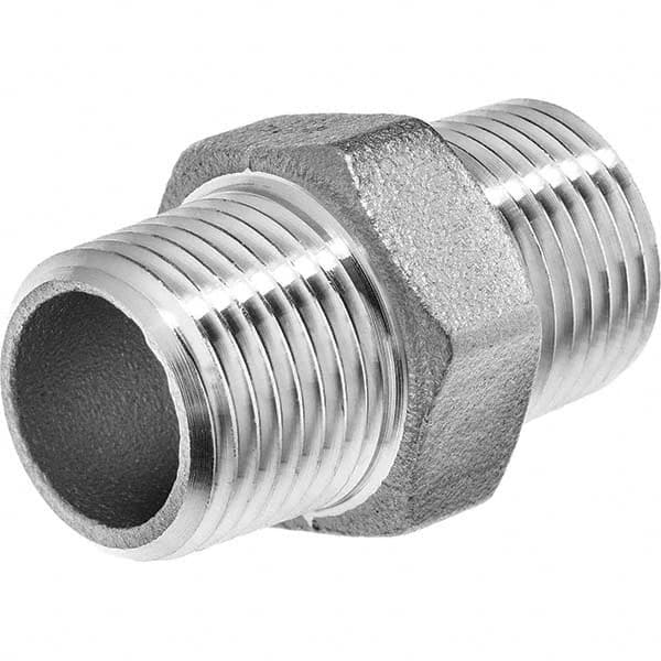 USA Sealing - 2" 304 Stainless Steel Pipe Hex Nipple - Makers Industrial Supply