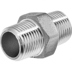 USA Sealing - 1/8" 304 Stainless Steel Pipe Hex Nipple - Makers Industrial Supply