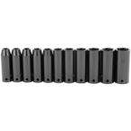 STANLEY® 1/2" Drive 11 Piece Metric Deep Impact Socket Set – 6 Point - Makers Industrial Supply