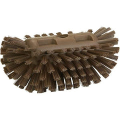 Vikan - 1-1/2" Bristle Length, Polyester Utility Scrub Brush - 8" Long x 5-1/2" Wide Head, 8" OAL, Brown, Polypropylene Block - Makers Industrial Supply