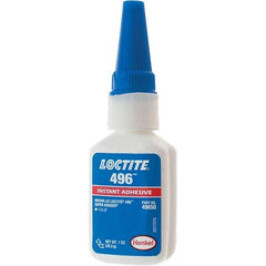 Loctite - 1 oz Bottle Clear Instant Adhesive - 496 SUPERBONDER 1OZ LOCTITE SPRBNDR ADHS - Makers Industrial Supply