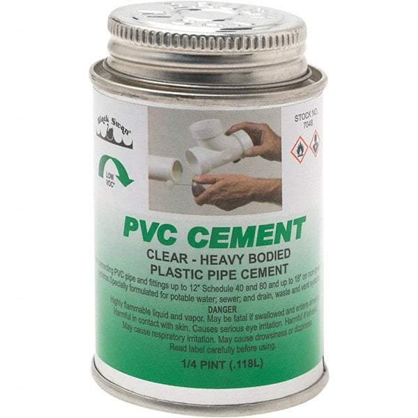 Black Swan - 1/4 Pt Heavy Duty Cement - Clear, Use with PVC - Makers Industrial Supply